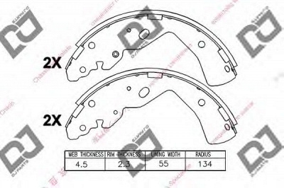 DJ PARTS bs1061 -  Комплект тормозных колодок